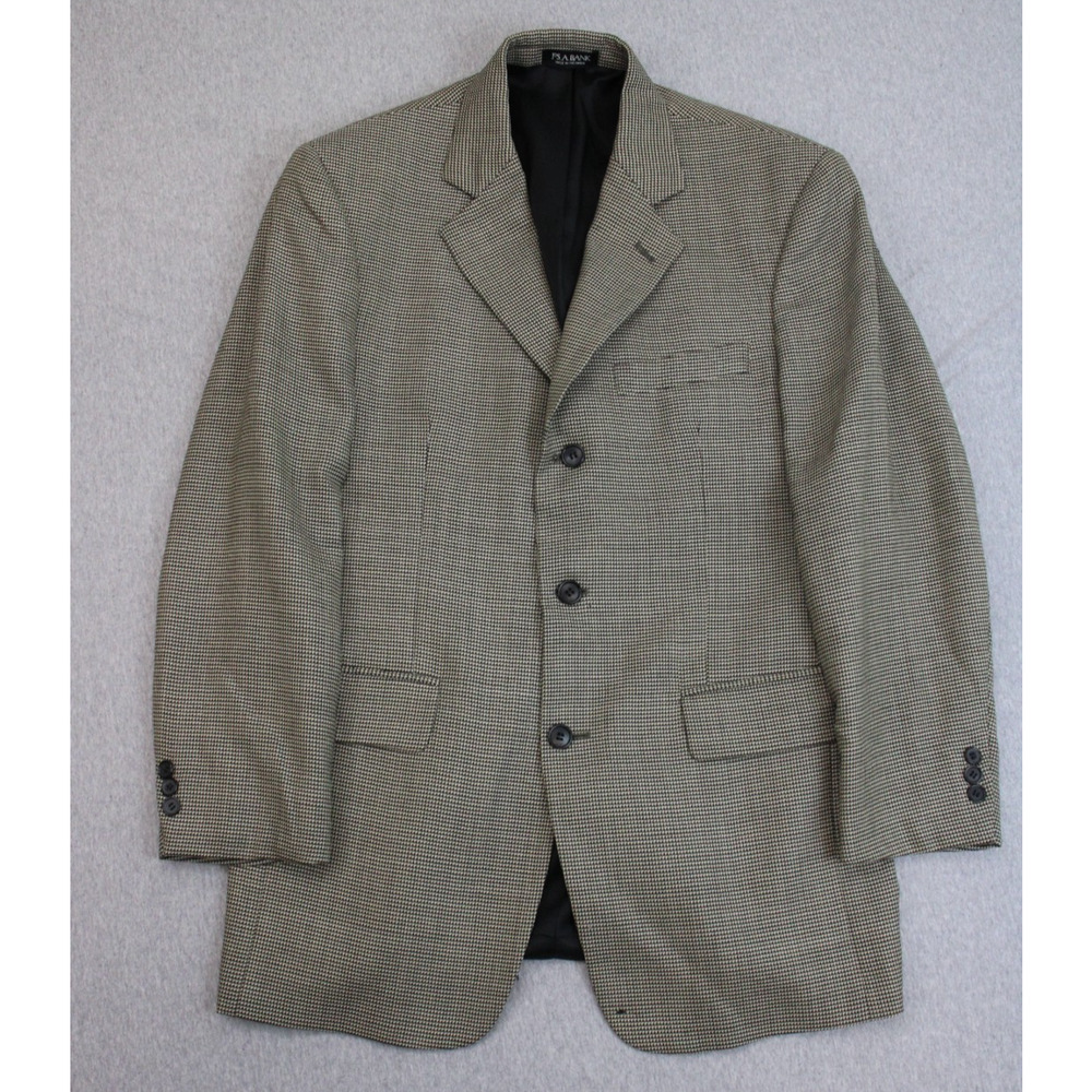 Jos A Bank Blazer Mens 39R 100% Wool 3-Button Single Breasted Sports Jacket